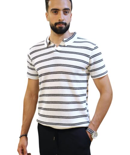 Polo blanc&noir